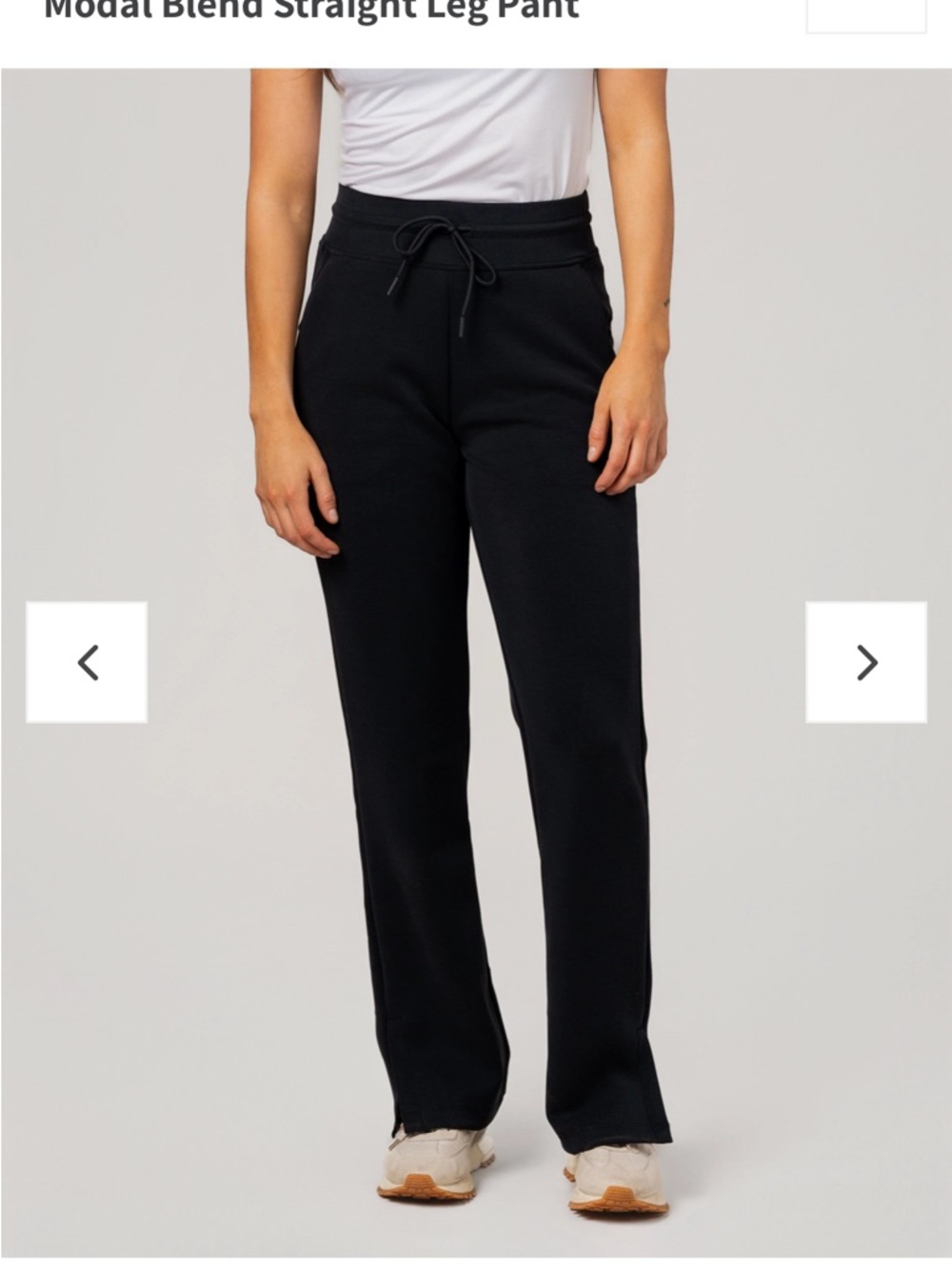 Storm Creek Black Straight-Leg Drawstring Pants